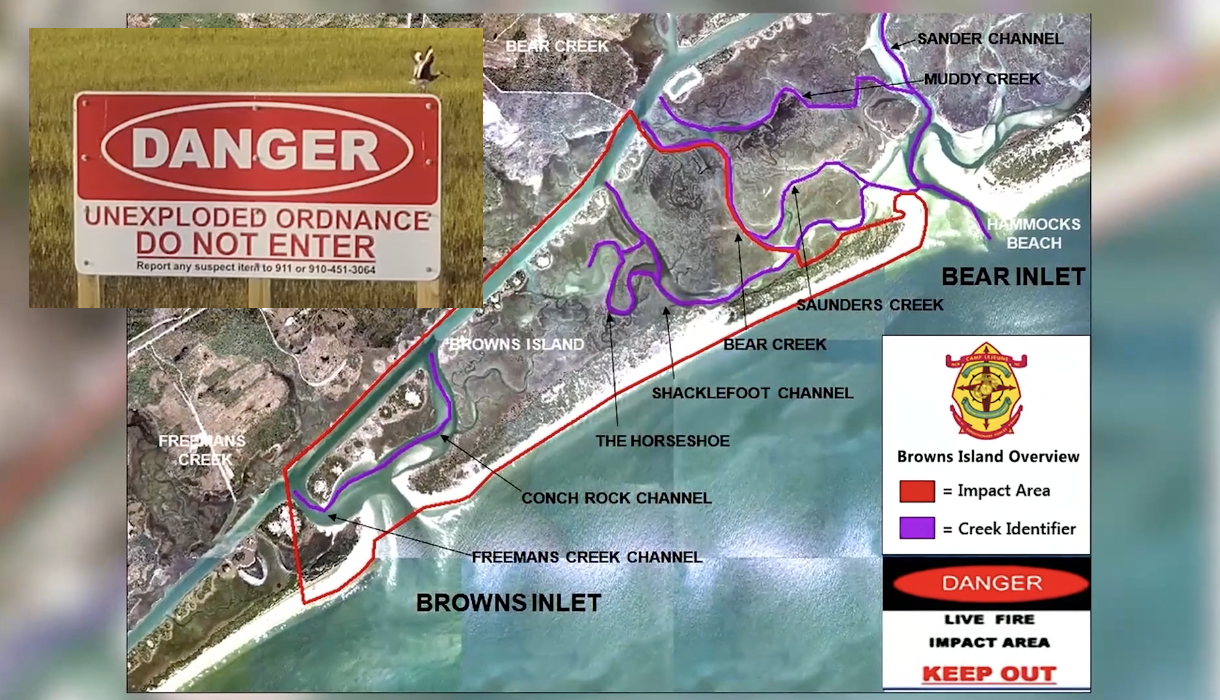 Brown's Island DANGER AREA